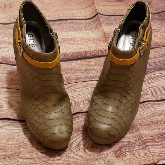 Guess Shoes - Guess Faux Crocodile Bootie